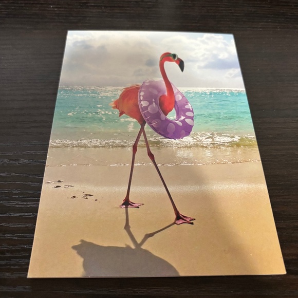 Flamingo happy birthday greeting card - Picture 1 of 2